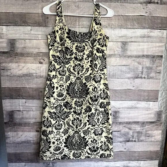 Tommy Bahama Dress Size 4 Sleeveless VTG Lined Silk Cotton Floral Zip Vacation - Picture 1 of 8